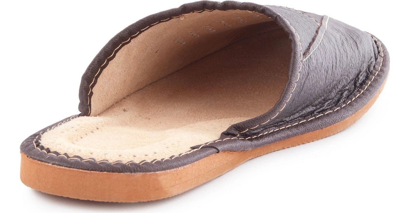 Ladeheid »Herren Echtleder Hauschuhe Pantoffeln Schlapfen LABR152« Hausschuh