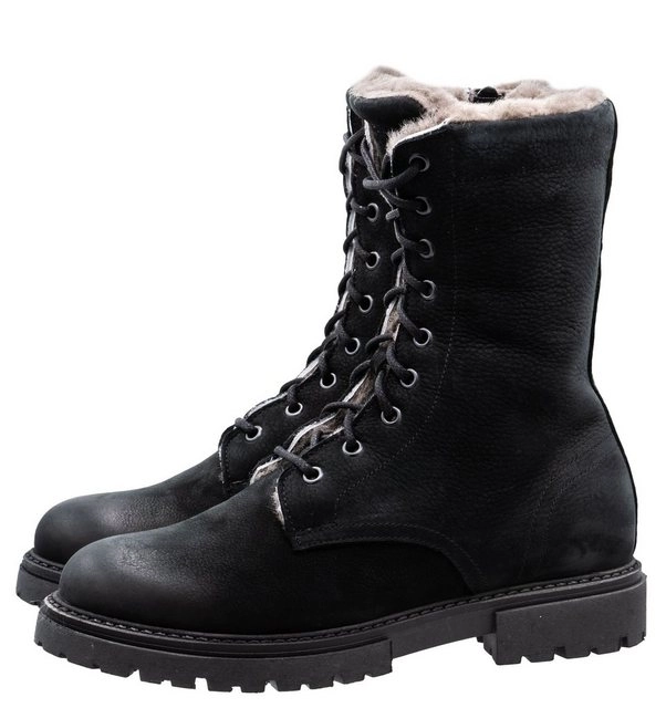 Dianetti »Stiefel Boots Dianetti Damen Teens 10010 Schnürboots Lammfell Schwarz« Schnürstiefelette