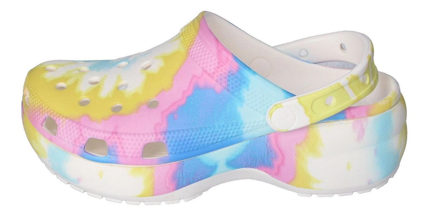 Crocs »CLASSIC PLATFORM TieDye Graphic Clog« Clog White Multi