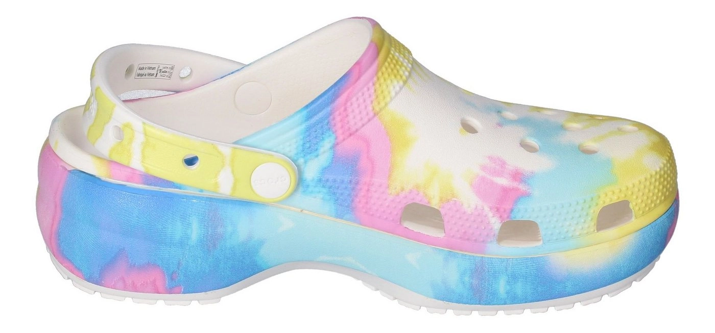 Crocs »CLASSIC PLATFORM TieDye Graphic Clog« Clog White Multi
