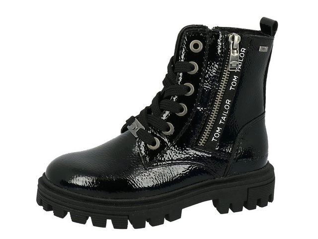 TOM TAILOR »Tom Tailor Stiefel mit Warmfutter für Mädchen Tex-Membran Zierreißverschluss Lackoptik« Stiefel
