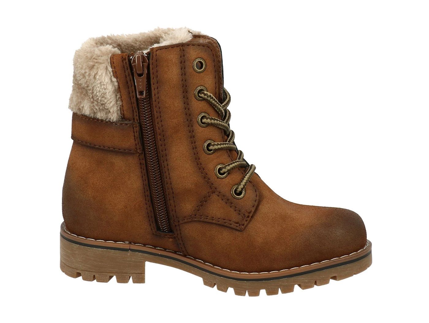 TOM TAILOR »Tom Tailor Stiefel mit Warmfutter für Mädchen Tex-Membran Zierschnalle Kunstfellrand« Stiefel