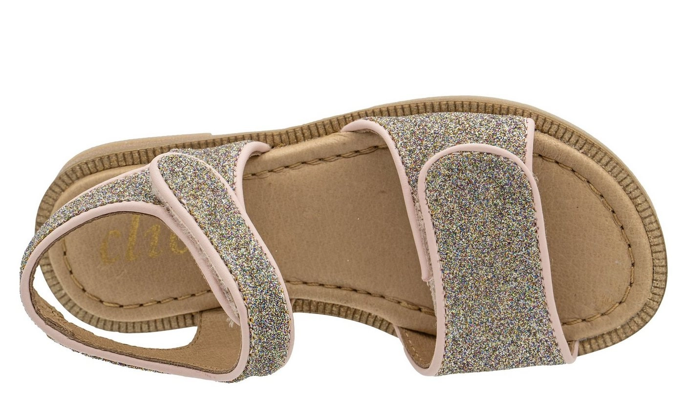 Clic »Clic Sandalen Mädchen mit Klett aus Leder 8974 Glitzer Rosa« Sandalette