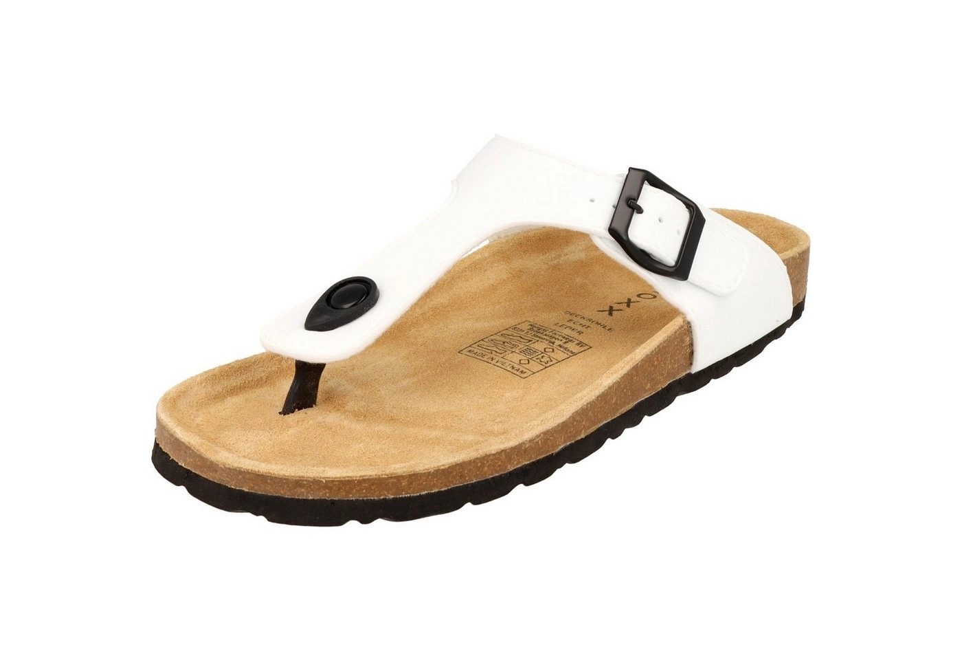 Cloxx »T67917 Damen Schuhe Zehentrenner Pantoletten Lederfußbett« Zehentrenner