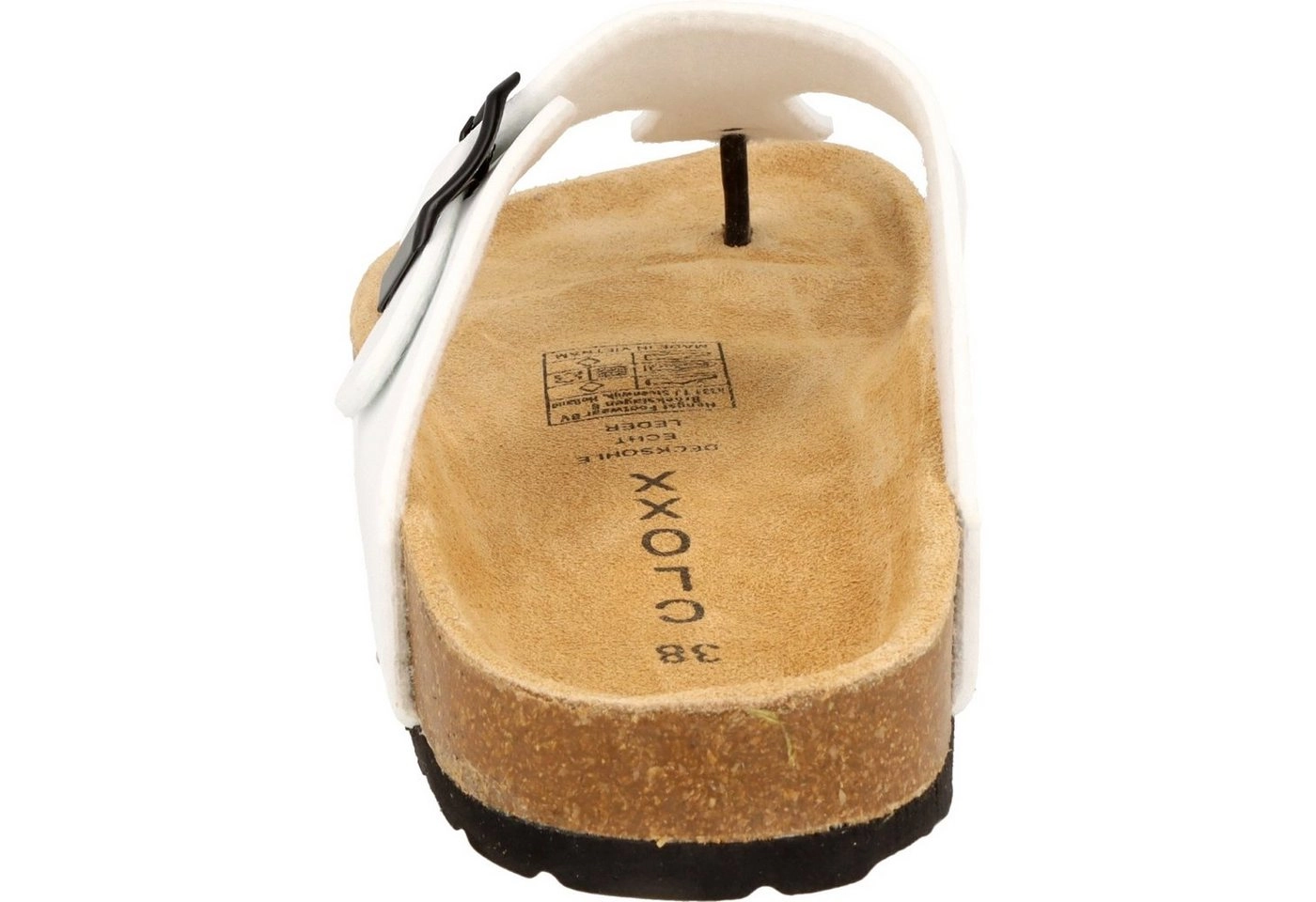 Cloxx »T67917 Damen Schuhe Zehentrenner Pantoletten Lederfußbett« Zehentrenner