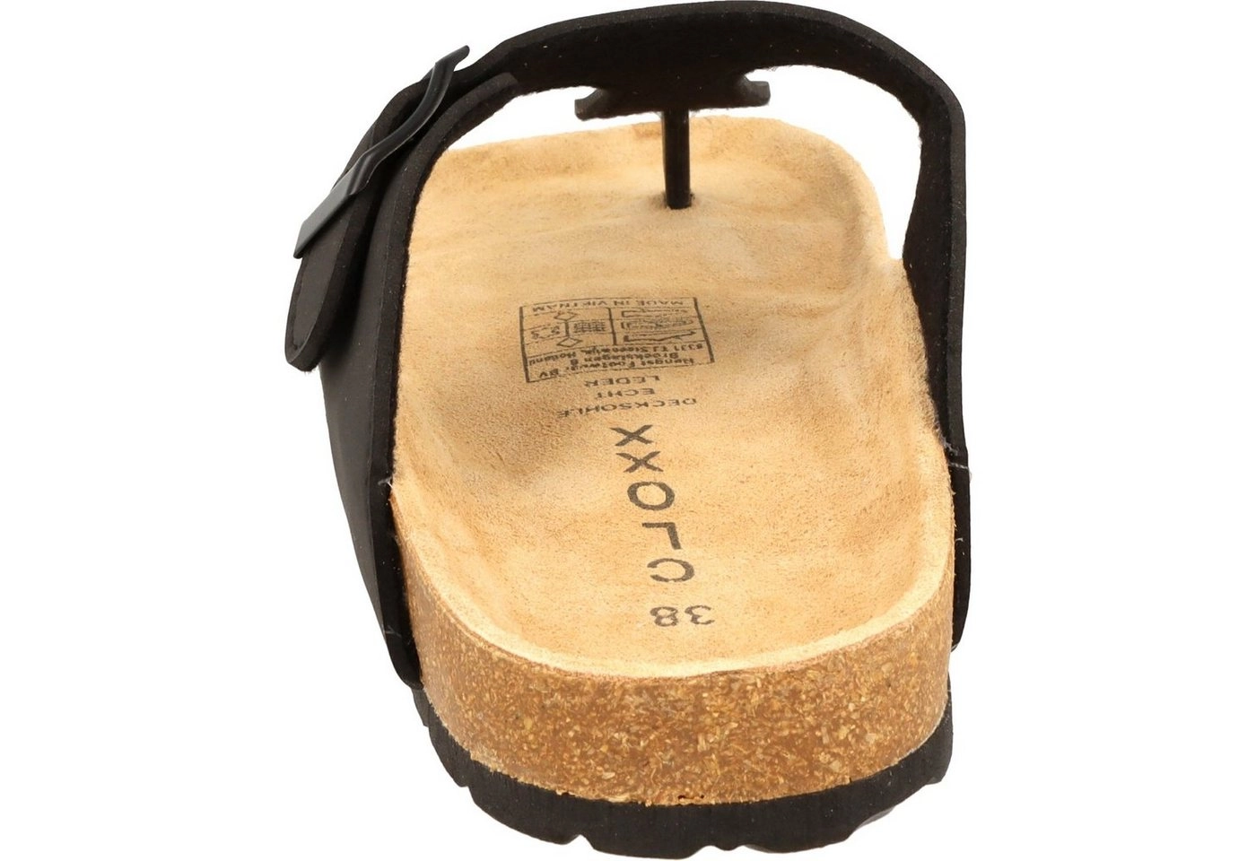 Cloxx »T67917 Damen Schuhe Zehentrenner Pantoletten Lederfußbett« Zehentrenner