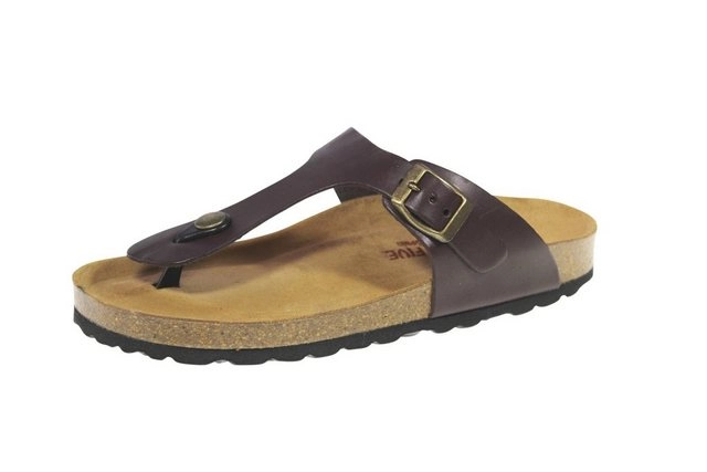Y5 Why Five »Damen u. Herren Zehentrenner Leder Bio-Pantolette Braun« Zehentrenner