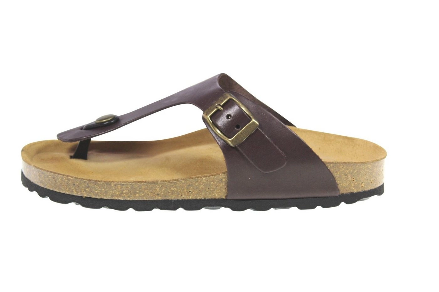 Y5 Why Five »Damen u. Herren Zehentrenner Leder Bio-Pantolette Braun« Zehentrenner