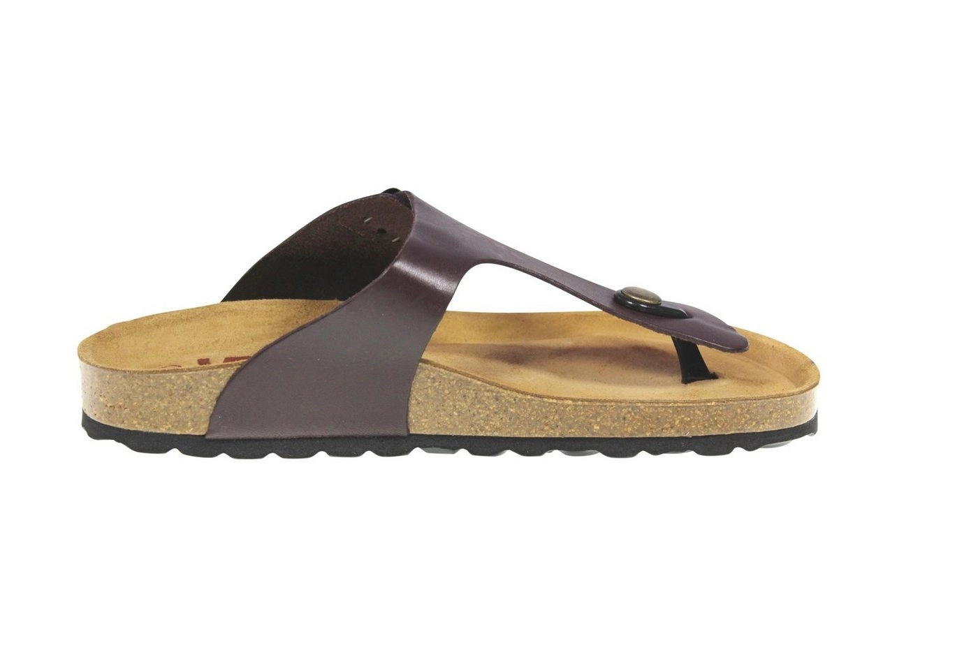 Y5 Why Five »Damen u. Herren Zehentrenner Leder Bio-Pantolette Braun« Zehentrenner