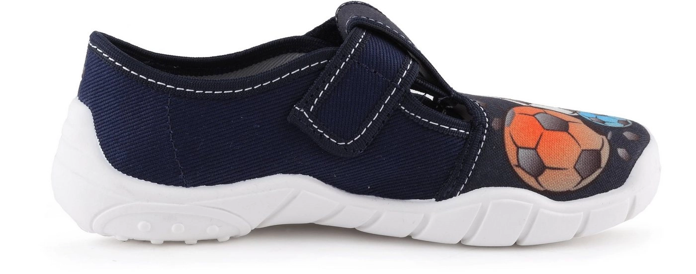 Ladeheid »Kinder Jungen Hausschuhe mit Klettverschluss und Einlegesohlen LAVI0006 (Schwarz Formel, 36 EU)« Hausschuh