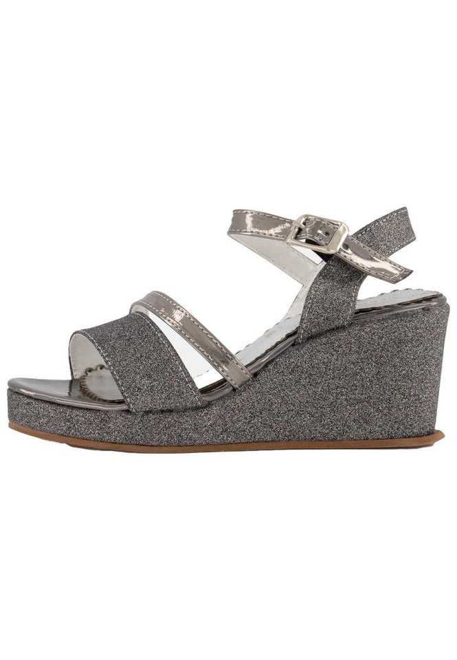 Prestije »Riemensandalette mit Glitzer und Keilabsatz« Sandalette