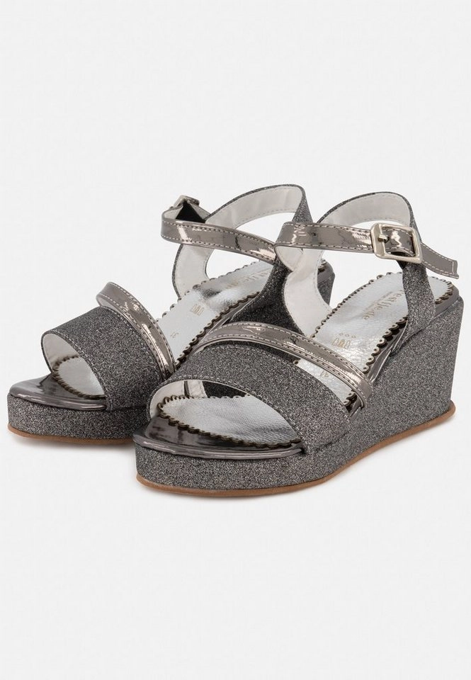 Prestije »Riemensandalette mit Glitzer und Keilabsatz« Sandalette