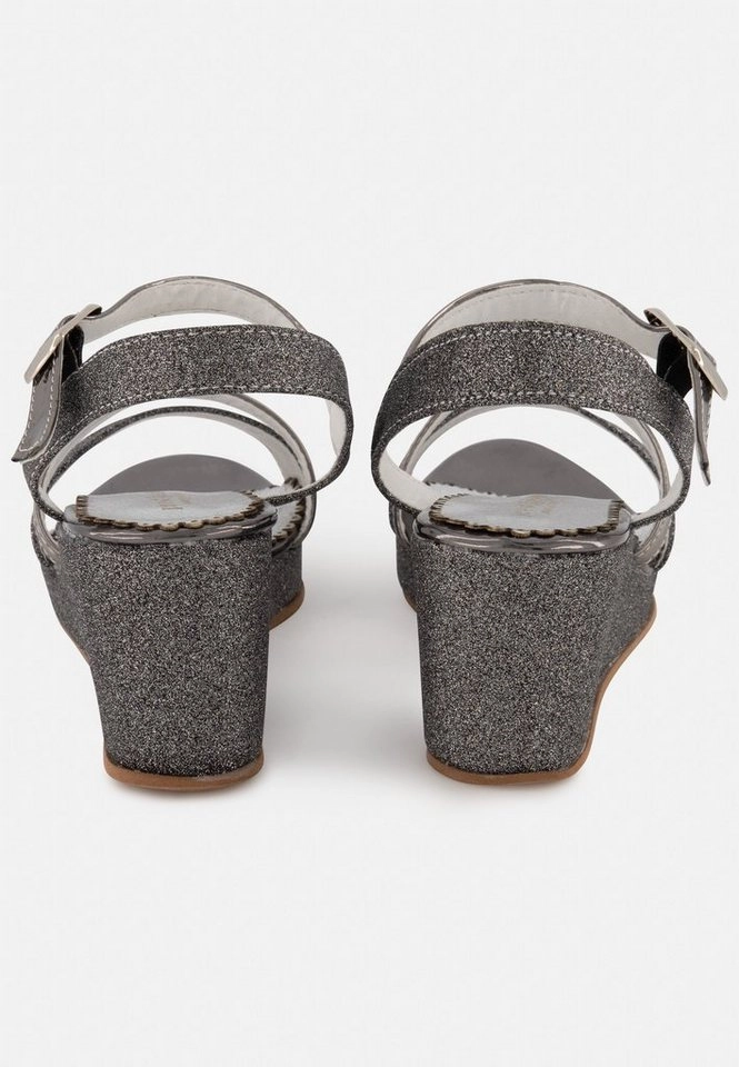 Prestije »Riemensandalette mit Glitzer und Keilabsatz« Sandalette