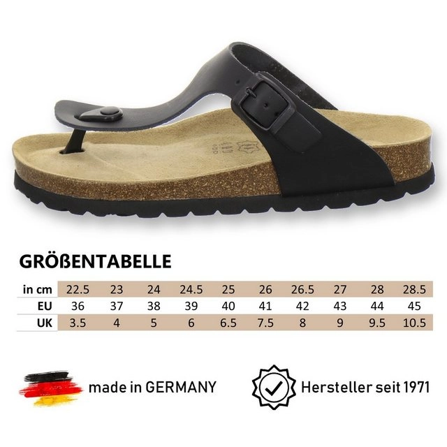 AFS-Schuhe »2107« Zehentrenner für Damen aus Leder mit Fussbett, Made in Germany