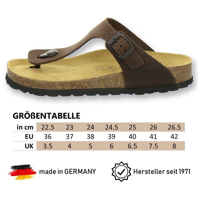 AFS-Schuhe »2107« Zehentrenner für Damen aus Leder mit Fussbett, Made in Germany