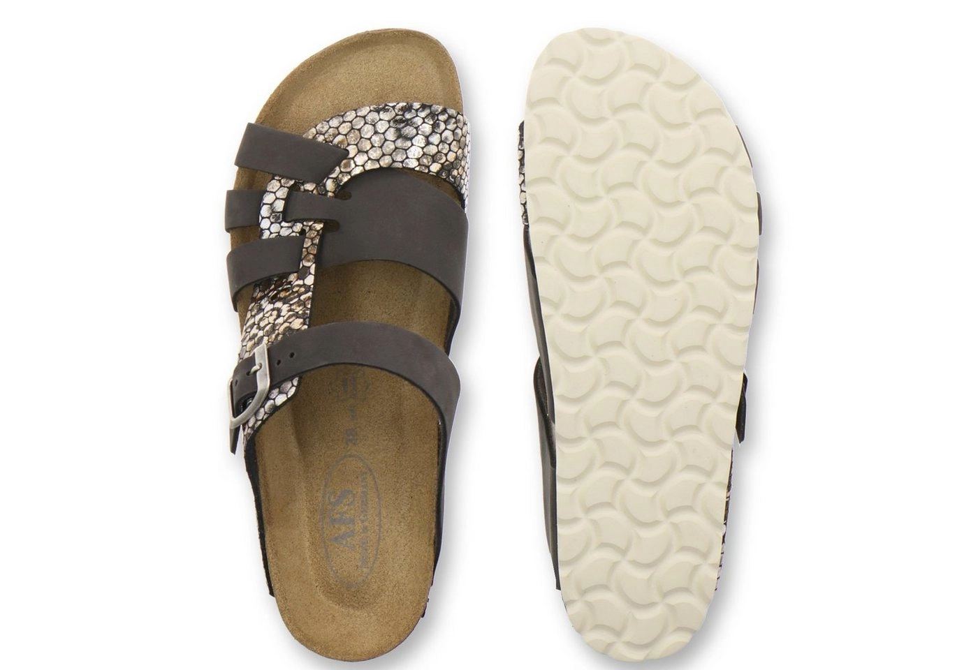 AFS-Schuhe »2122« Pantolette für Damen aus Leder mit Fussbett, Made in Germany