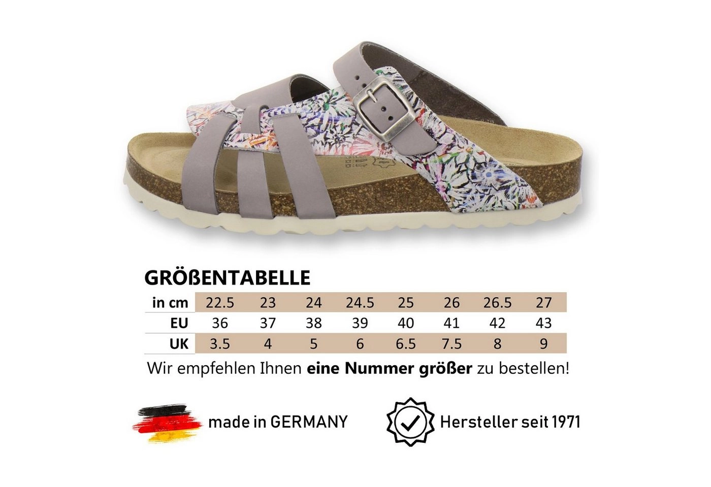 AFS-Schuhe »2122« Pantolette für Damen aus Leder mit Fussbett, Made in Germany