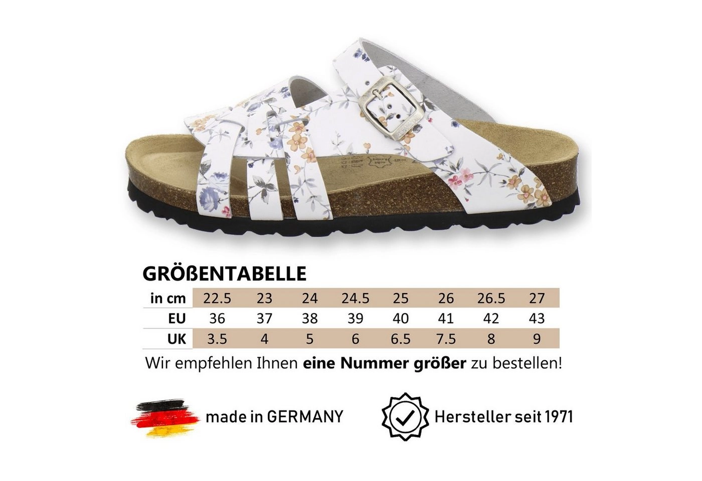 AFS-Schuhe »2122« Pantolette für Damen aus Leder mit Fussbett, Made in Germany