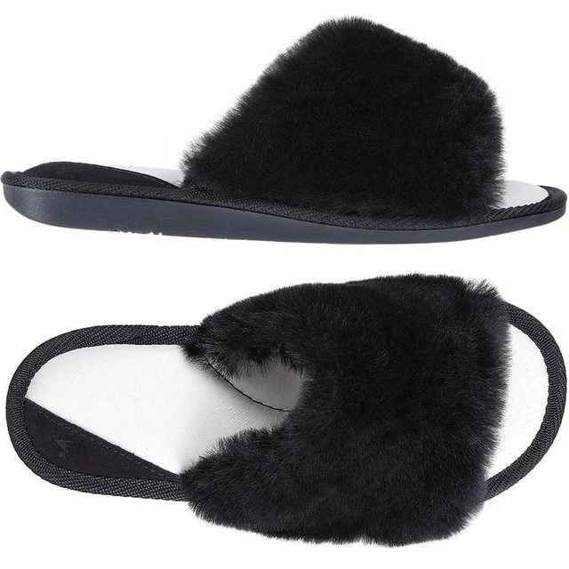 Vanuba »LEINE Damen« Hausschuh Echtleder Hüttenschuhe/Winter-Hausschuhe/Gefüttert