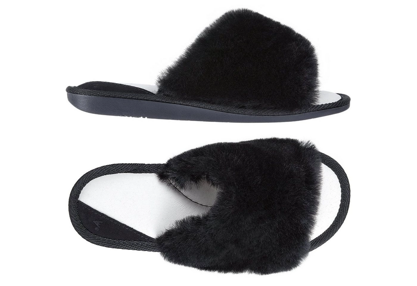 Vanuba »LEINE Damen« Hausschuh Echtleder Hüttenschuhe/Winter-Hausschuhe/Gefüttert