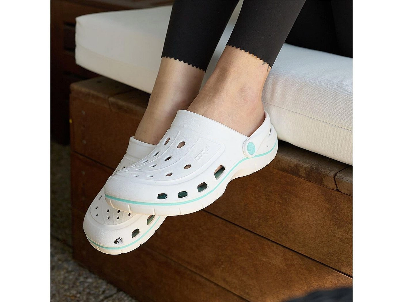 Coqui »Clogs für Damen COQUI JUMPER White/Lt. mint 37« Clog