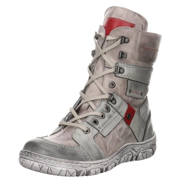 KRISBUT »Boots Glattleder uni« Schnürstiefel Glattleder