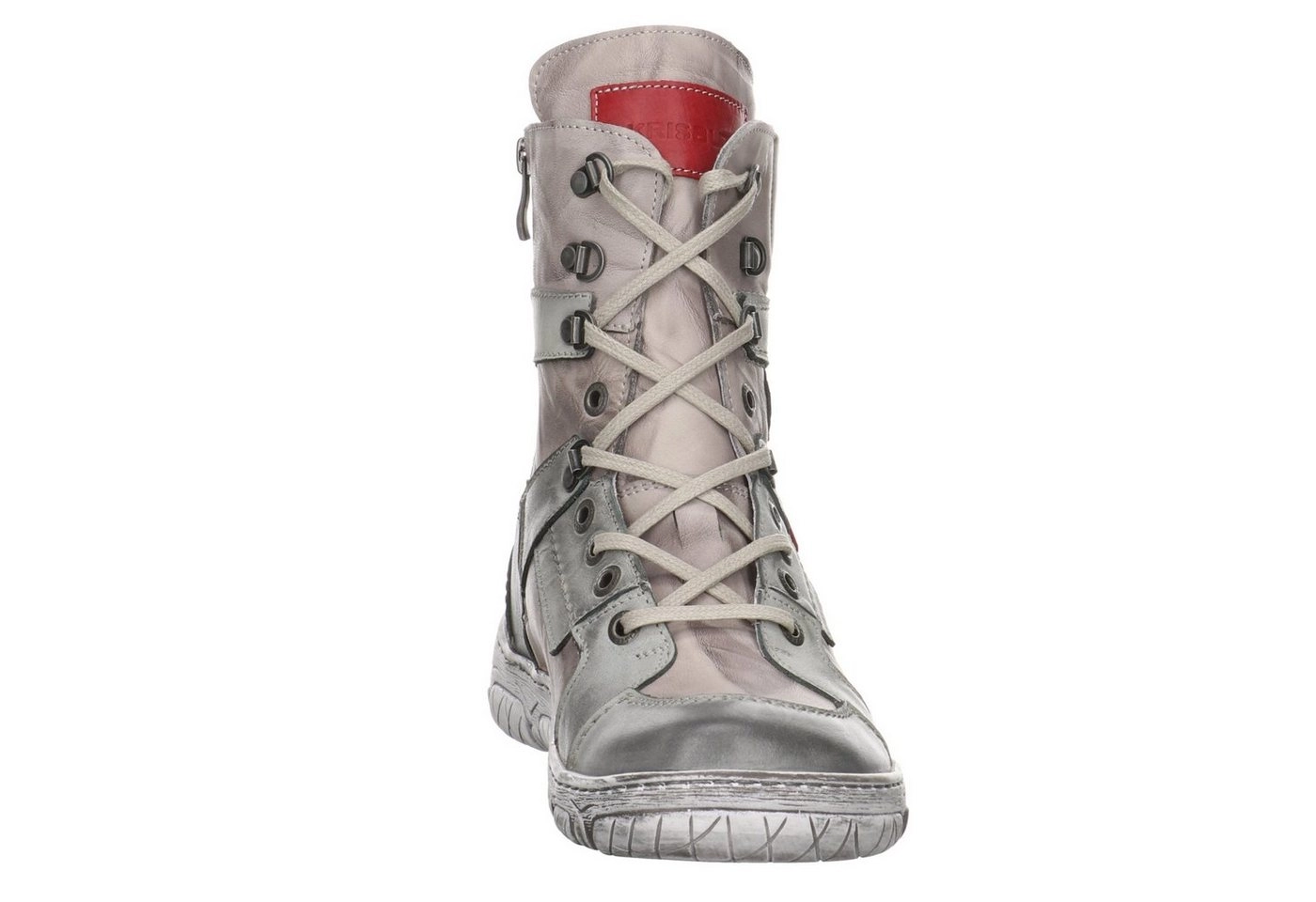 KRISBUT »Boots Glattleder uni« Schnürstiefel Glattleder