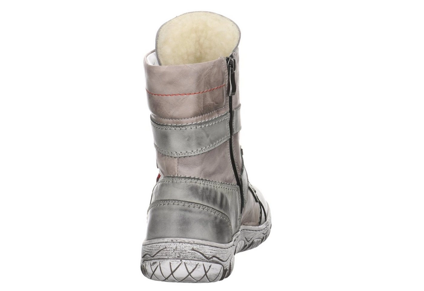 KRISBUT »Boots Glattleder uni« Schnürstiefel Glattleder