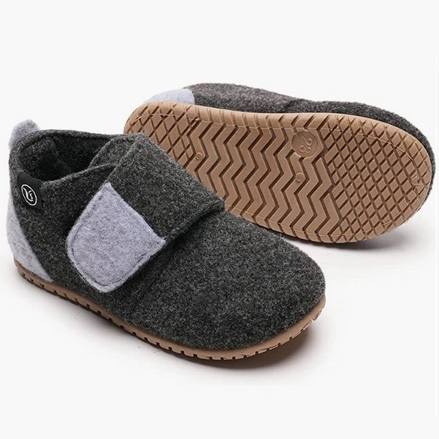 GOLDEN »Hausschuhe Kinder Mädchen Junge Hausschuhe Wärme Rutschfeste Leicht Home Klettverschluss Unisex Kinder Slipper« Plüsch Hausschuhe