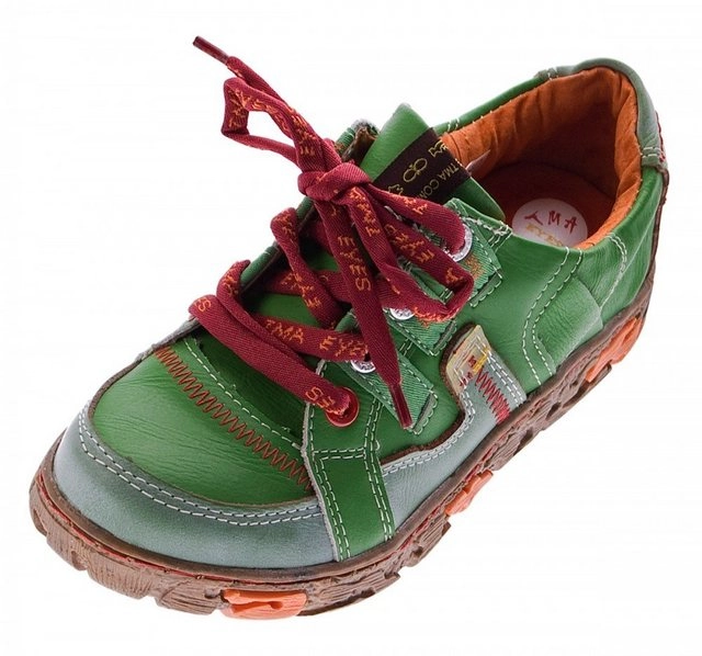 TMA »Damen Leder Schuhe TMA 4181 Sneaker Halbschuhe« Schnürschuh Ungefüttert, Used Look