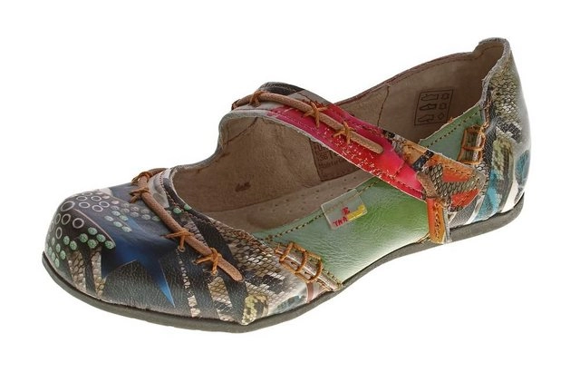 TMA »Leder Ballerina Muster variieren Schuhe TMA 5085« Keilpumps Musterdruck, Used Look, Frühjahr, Sommer