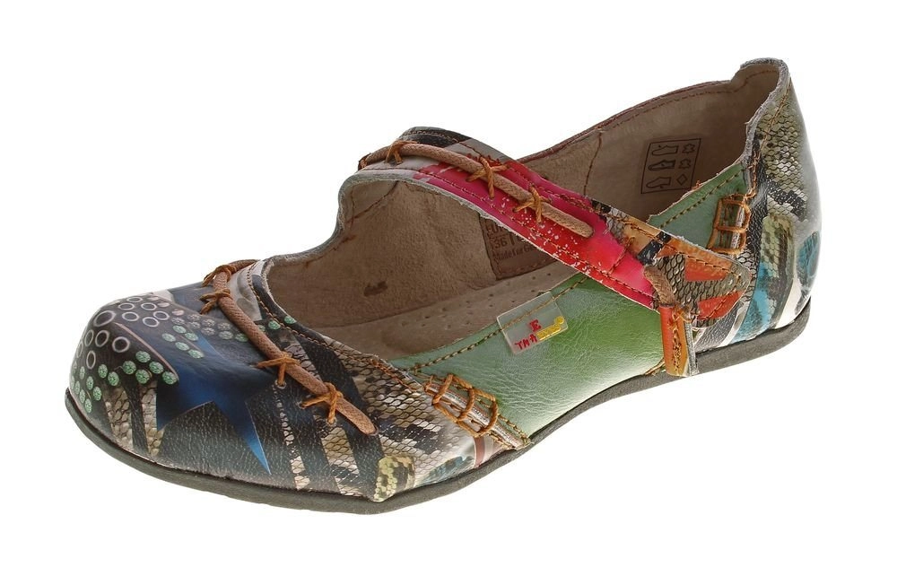 TMA »Leder Ballerina Muster variieren Schuhe TMA 5085« Keilpumps Musterdruck, Used Look, Frühjahr, Sommer