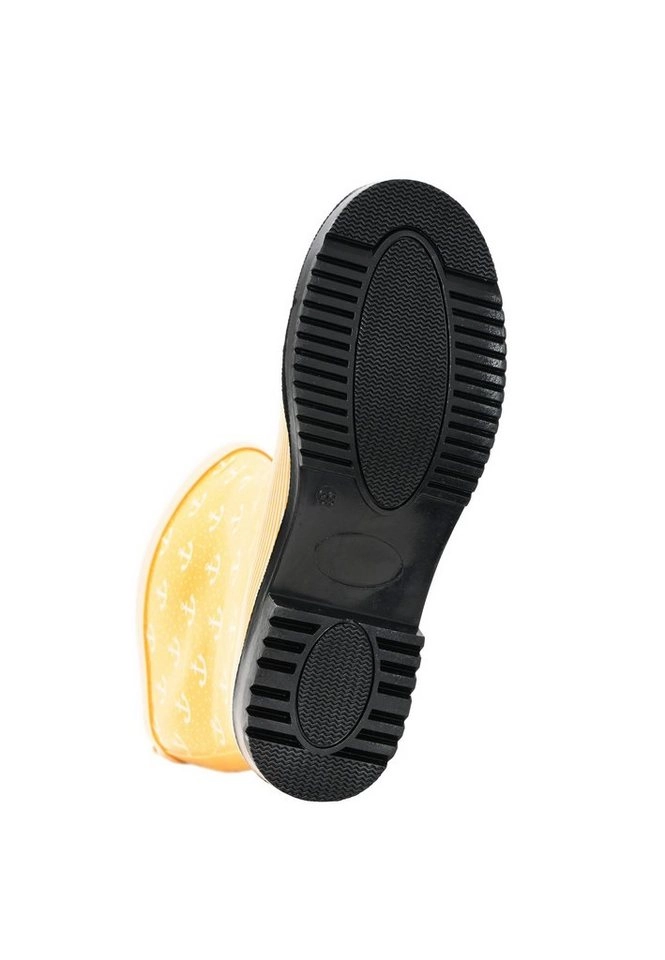 MADSea »Anchor High« Gummistiefel in gelb mit Ankerdruck und rutschfester Profisohle