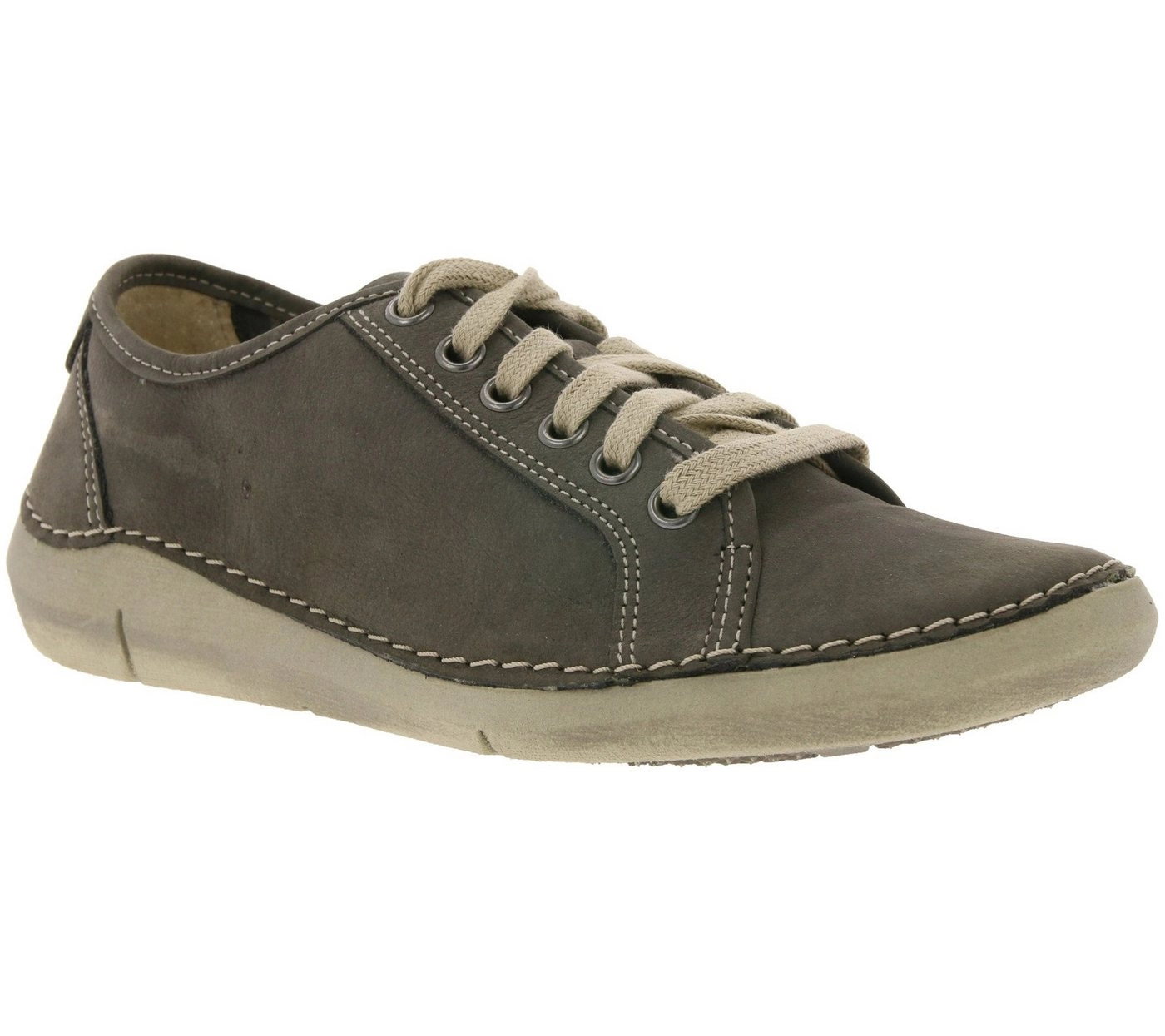 WEINBRENNER »WEINBRENNER Echtleder Schnür-Schuhe zeitlose Halb-Schuhe für Damen Freizeit-Schuhe Dunkelbraun« Sneaker