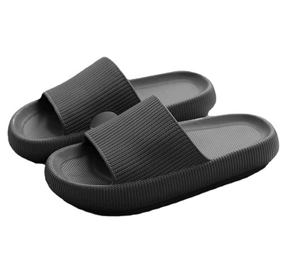 Jormftte »Herren Damen Super Weich Hausschuhe Badeschuhe Pantoffeln Badeschlappen rutschfeste Unisex Strand Sandalen Indoor Slippers Dicke« Hüttenschuhe (Satz, Ein Paar Hausschuhe) Rutschfest