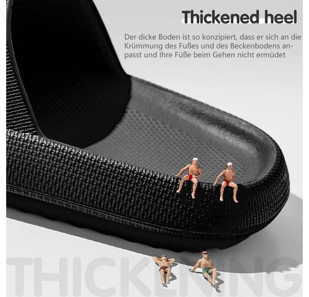 Jormftte »Herren Damen Super Weich Hausschuhe Badeschuhe Pantoffeln Badeschlappen rutschfeste Unisex Strand Sandalen Indoor Slippers Dicke« Hüttenschuhe (Satz, Ein Paar Hausschuhe) Rutschfest