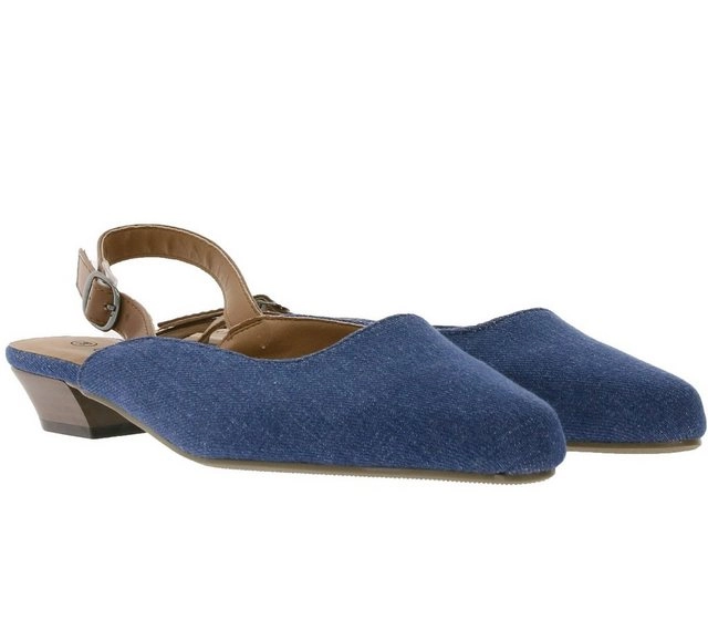 CITY WALK »City WALK Absatz-Schuhe modische Damen Sling-Pumps im Jeans Look 69488462 Stilettos Blau« Slingpumps