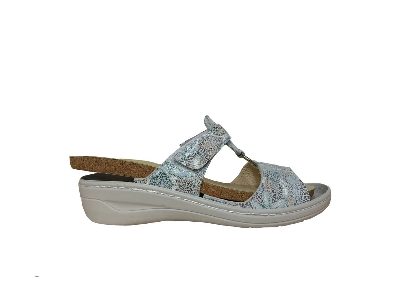 Franken-Schuhe »Franken Schuhe Damen Pantolette 2020-1 marmor grau/kombi« Clog