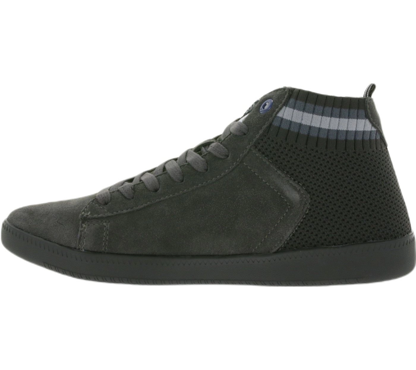 Vespa »Vespa Sneaker Mid Top Turnschuhe mit Echtleder-Anteil New Wave Freizeit-Schuhe Dunkelgrau« Sneaker