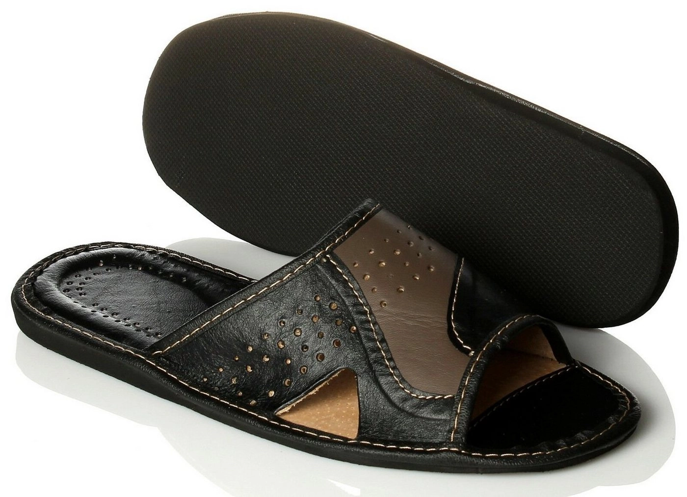 filsko »Elegante Leder Pantoletten für Herren« Hausschuh