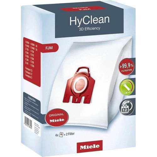 Miele Staubsaugerbeutel HyClean 3D Efficiency FJM, passend für MIELE, 4er- Pack