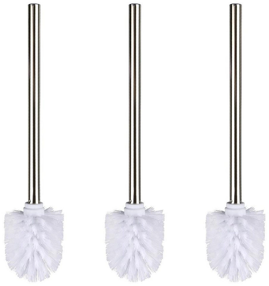 WC-Reinigungsbürste, WENKO, (Set, 3-tlg), weiß, Durchmesser 8 cm