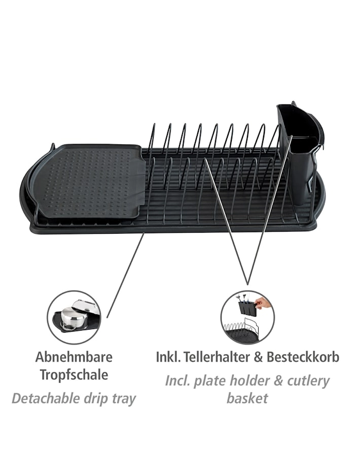 WENKO Trockenständer »Basic Schwarz«, pulverbeschichtetes Metall