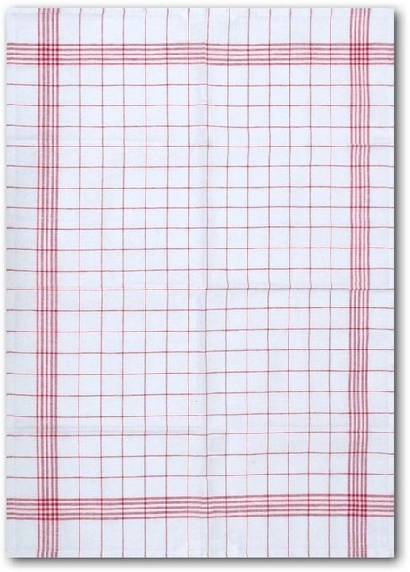 Dyckhoff Geschirrtuch »KARO / Halbleinen - 60x80 cm«, (Set, 10-tlg)