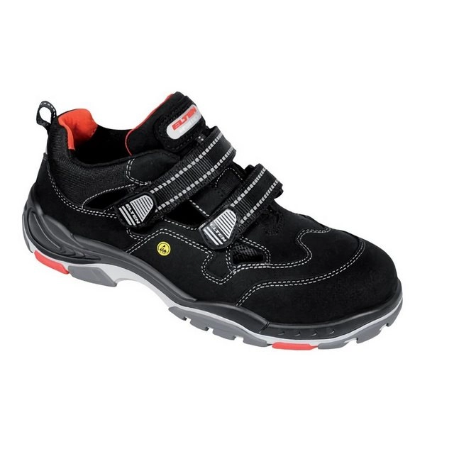 Elten »Elten Sicherheitsschuh SOTT ESD S1P, Gr.39 Mikrofaser / Textilmaterial Klimaregulierendes Textilfutter Gepolsterte Lasche Einlegesohle ESD Metallfreier Durchtrittschutz TPU/PU Sohle TRAINERS Kunststoffkappe Nach EN ISO 2« Sandale