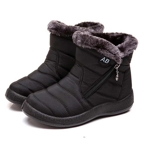 TOPMELON »Damen Winterboots wasserdichte Snowboots« Schlupfboots (1-tlg) wärmend, Damen Winterstiefel gefüttert mit weiches Fell, mit seitlichem Reißverschluss