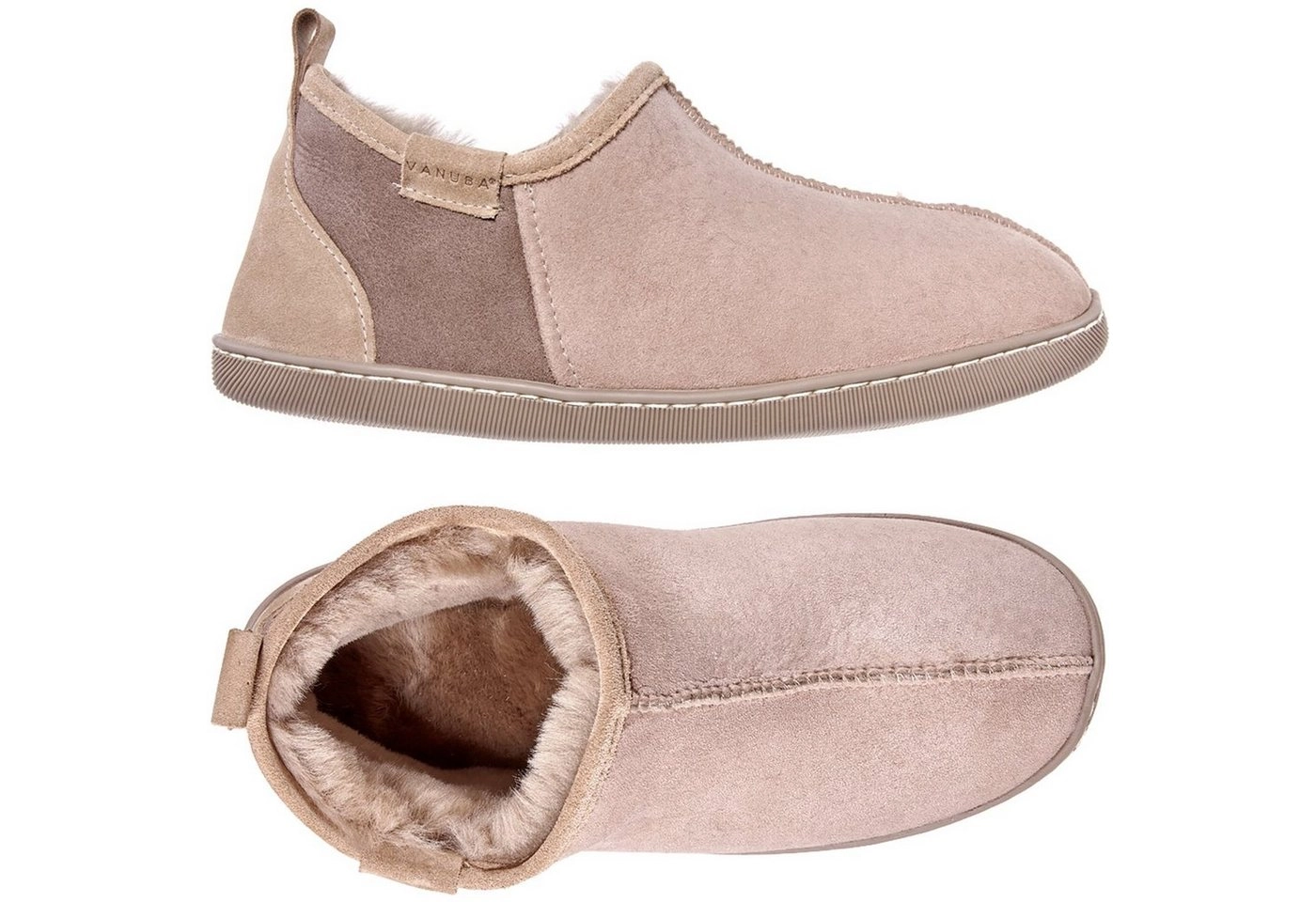 Vanuba »DORPER Herren« Hausschuh Echtleder Hüttenschuhe/Winter-Hausschuhe/Gefüttert