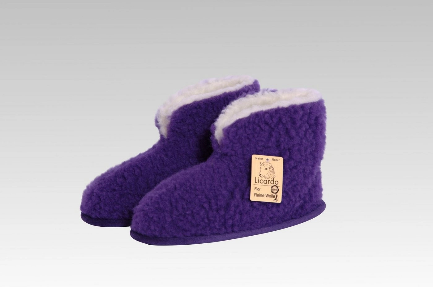 Licardo »Hausschuhe Heimschuh HS 18 Wolle lila« Hausschuh