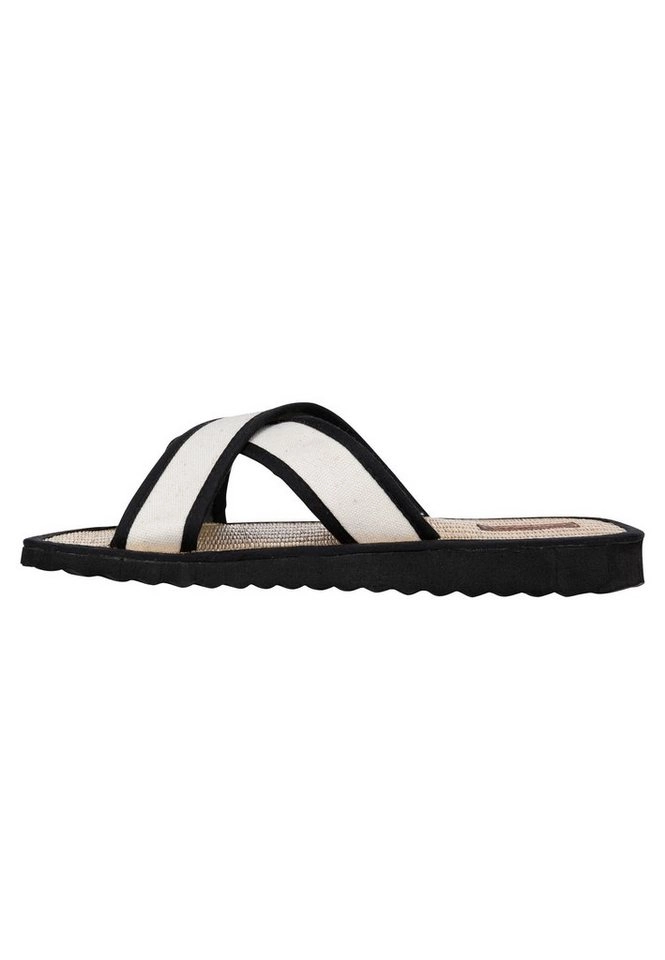 CINNEA »CALI« Sandalette Zimtlatschen, handgefertigt, mit Binsen-Fußbett und Wellness-Zimtfüllung, gegen Hornhaut und Fußschweiß