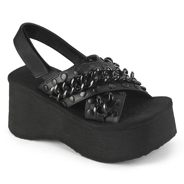 Demonia »FUNN-12 Plateau Sandale - Schwarz mit Steinchen Demonia« High-Heel-Pumps